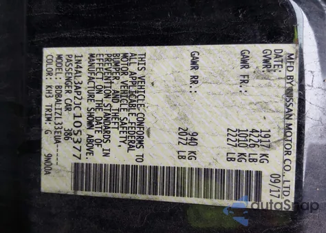 2018 Nissan Altima 2.5 Sv z USA, uszkodzony, nr VIN 1N4AL3AP2JC105377